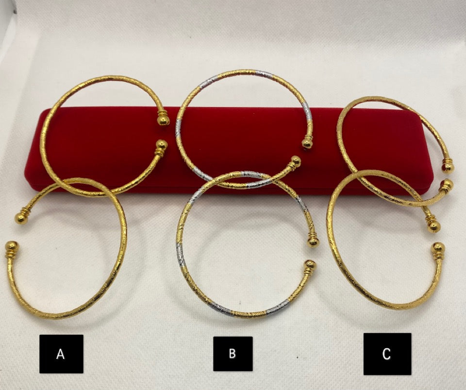 Bracelets plaqués or taille unique