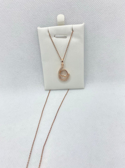 Heartly gold plated necklace for valentines day gift
