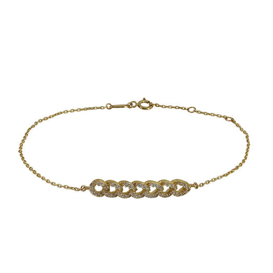 10k CZ stone gold bracelet