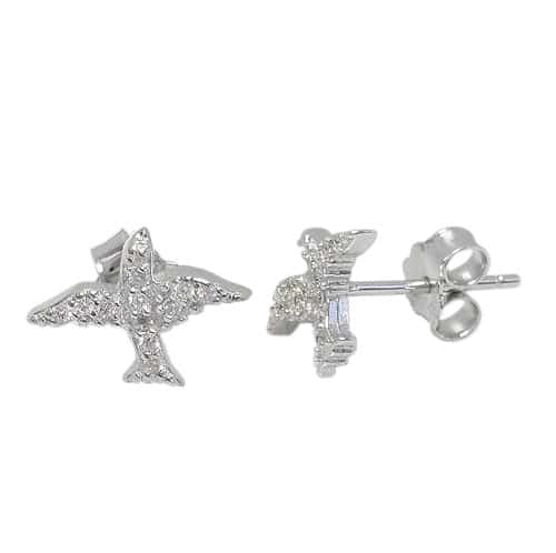 925 sterling silver bird earrings