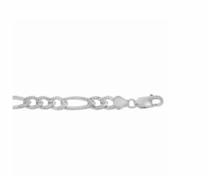 Chaînes figaro en argent sterling 925