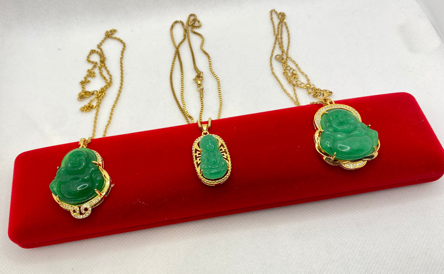 Colliers Bouddha en jade
