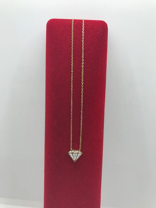 Gold plated diamond necklaces