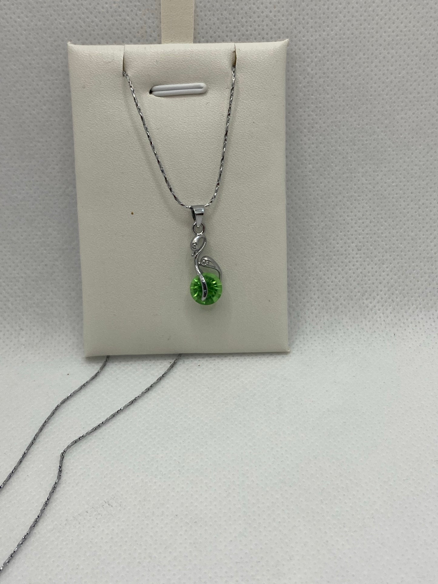 Collier en argent véritable bleu, rouge et vert