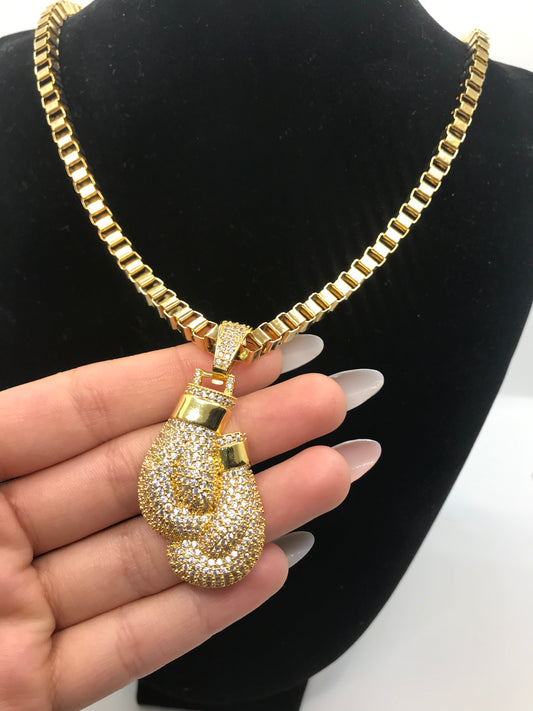 18k gold plated Boxing 🥊 necklace