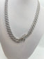 Real silver iced chain