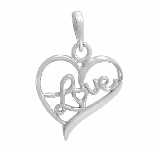 Sterling silver love pendant