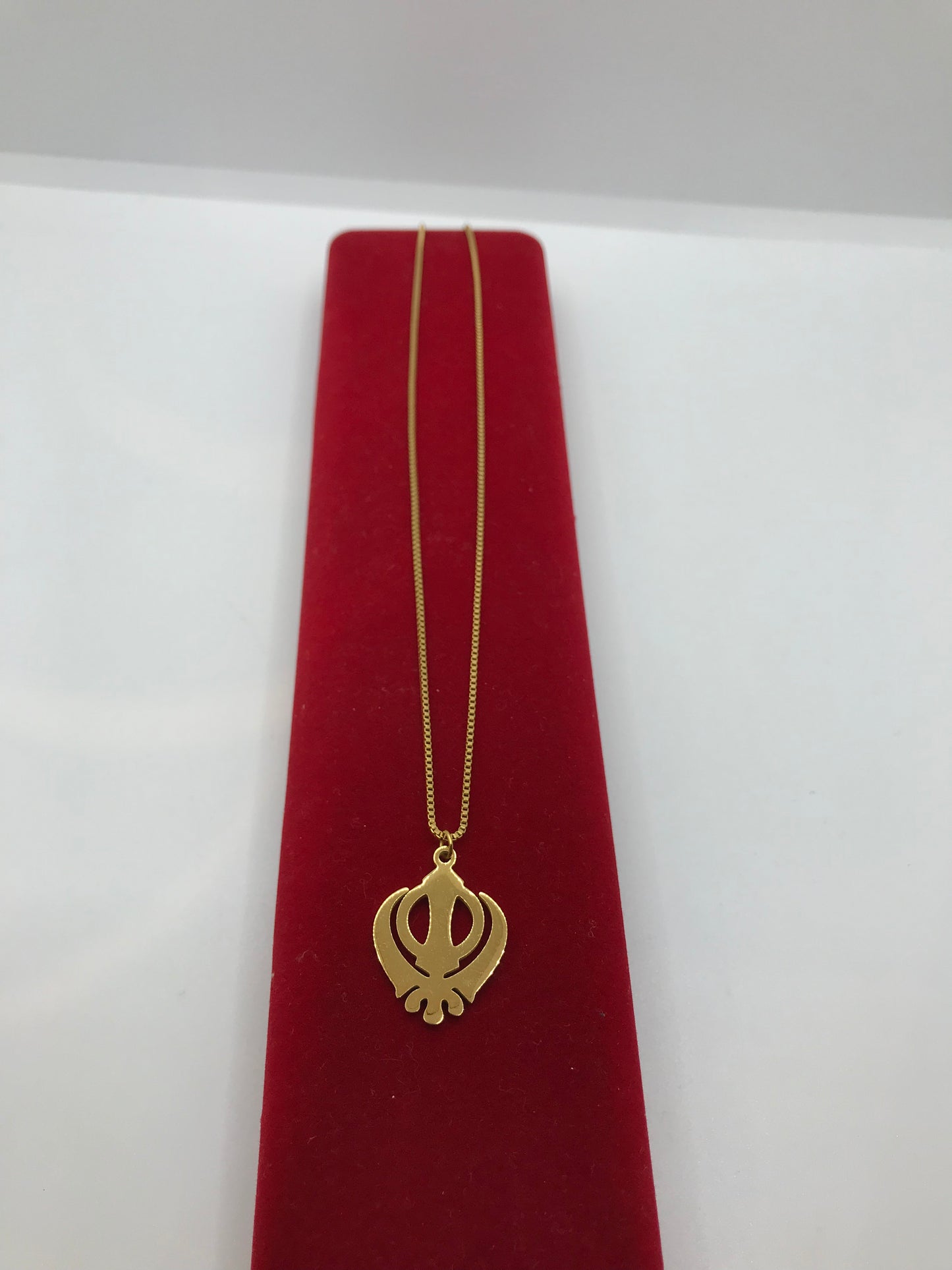 Khanda  Necklace; 18k Gold Plated