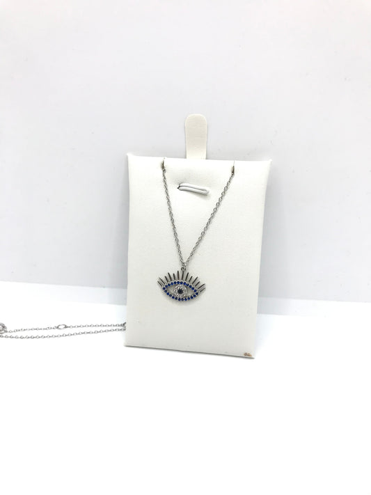 Real silver evil eye  necklace