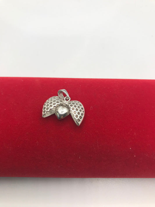 Pendentif cœur ouvert en argent sterling