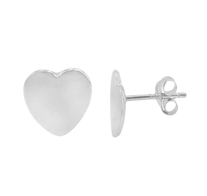 Boucles d'oreilles en argent véritable en forme de cœur