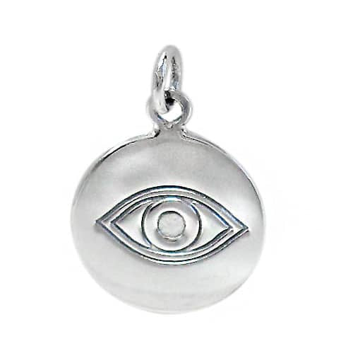 Sterling silver evil eye pendant