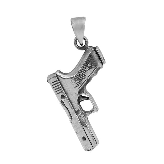 Sterling silver gun pendant