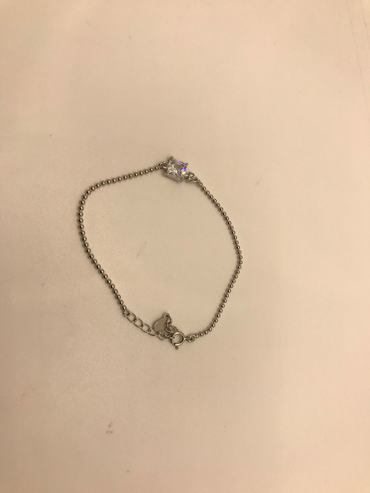 Bracelet en argent sterling avec pierre CZ