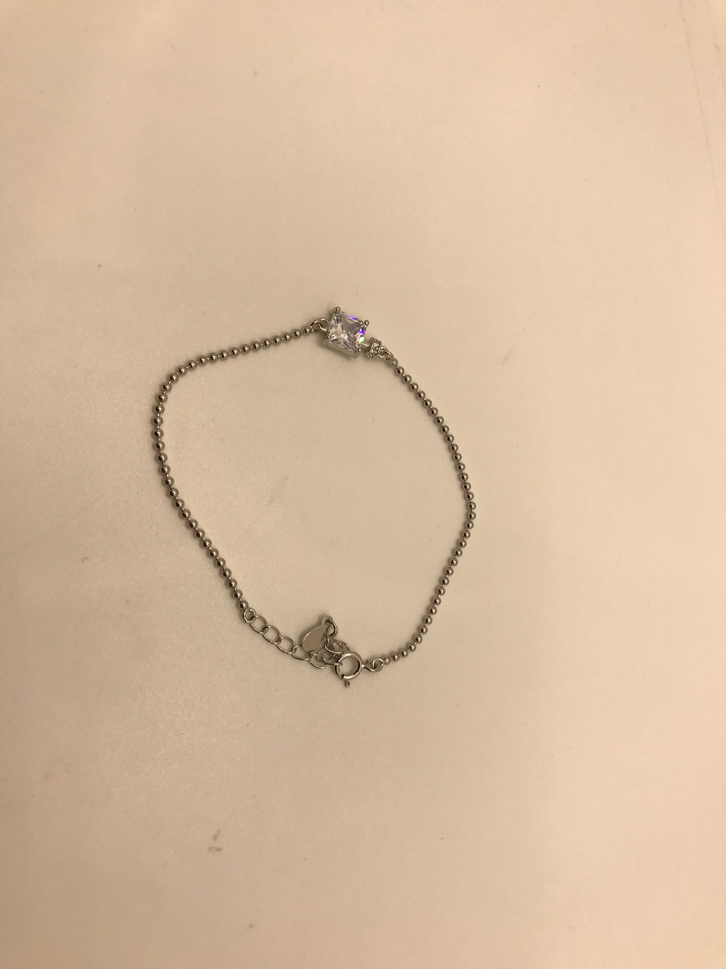 Sterling silver CZ stone bracelet