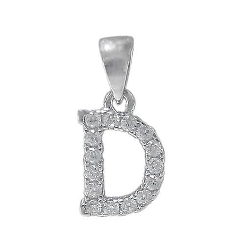 Pendentif lettre initiale en argent sterling