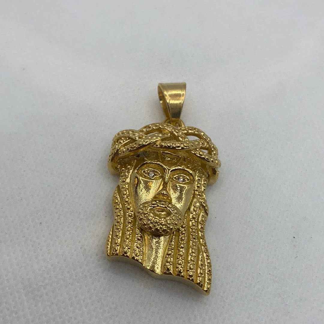 Gold Pated Jesus Face