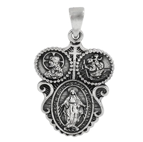 Pendentif maman Marie en argent sterling