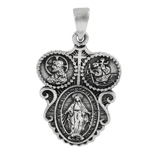 Sterling silver mom Mary pendant