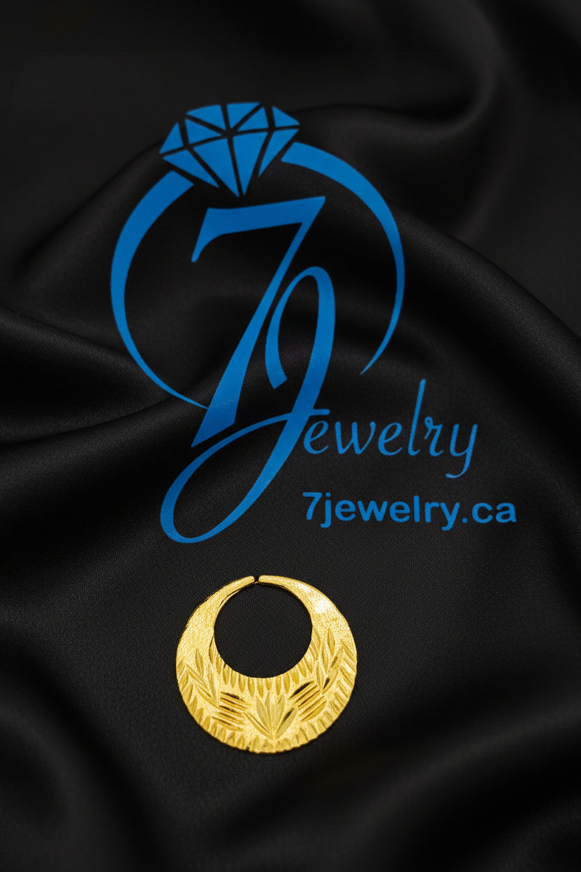 Boucles d'oreilles Nattiyan à la mode en argent véritable et or 24 carats