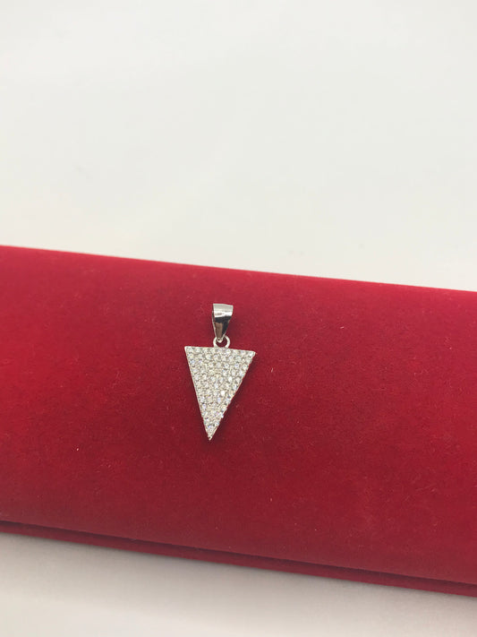 Sterling silver triangle pendant