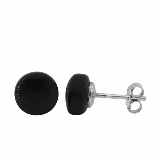 925 sterling silver onyx studs