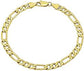 18 k gold plated figaro bracelet for mens