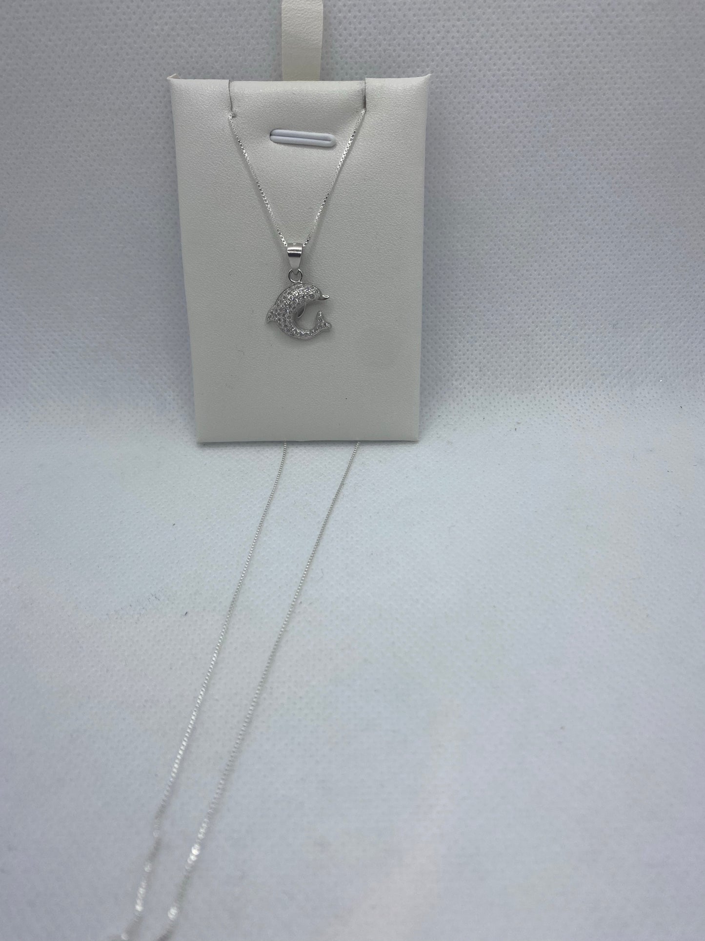 Real silver dolphin necklace