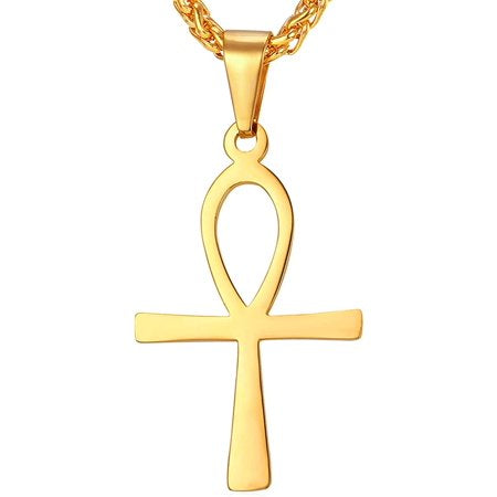 Collier Ankh rempli d'or