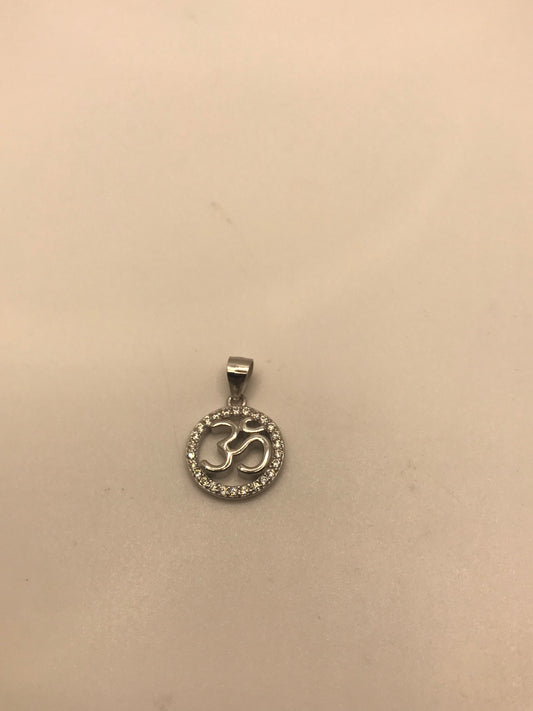 Sterling silver ohm pendant
