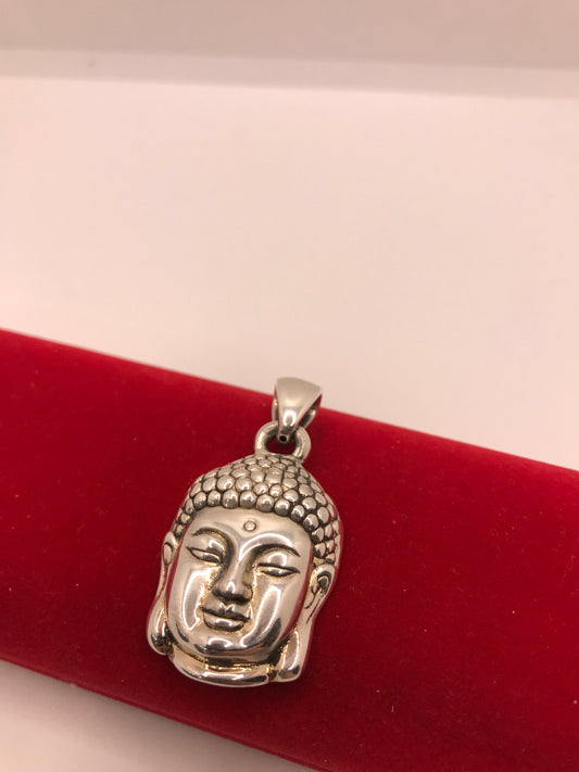 Sterling silver Buddha face pendant