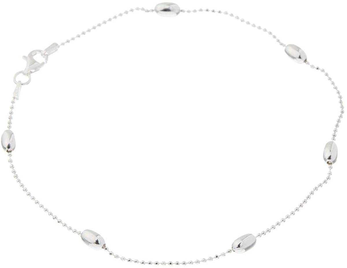 Ball design fashionable real silver anklets