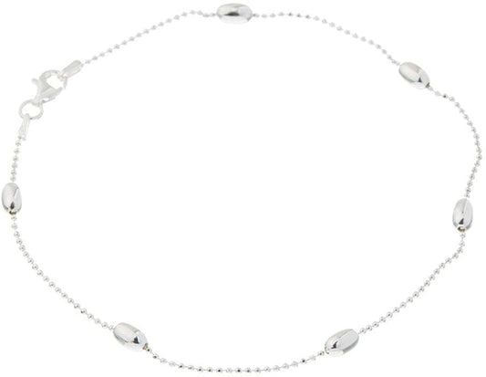 Ball design fashionable real silver anklets