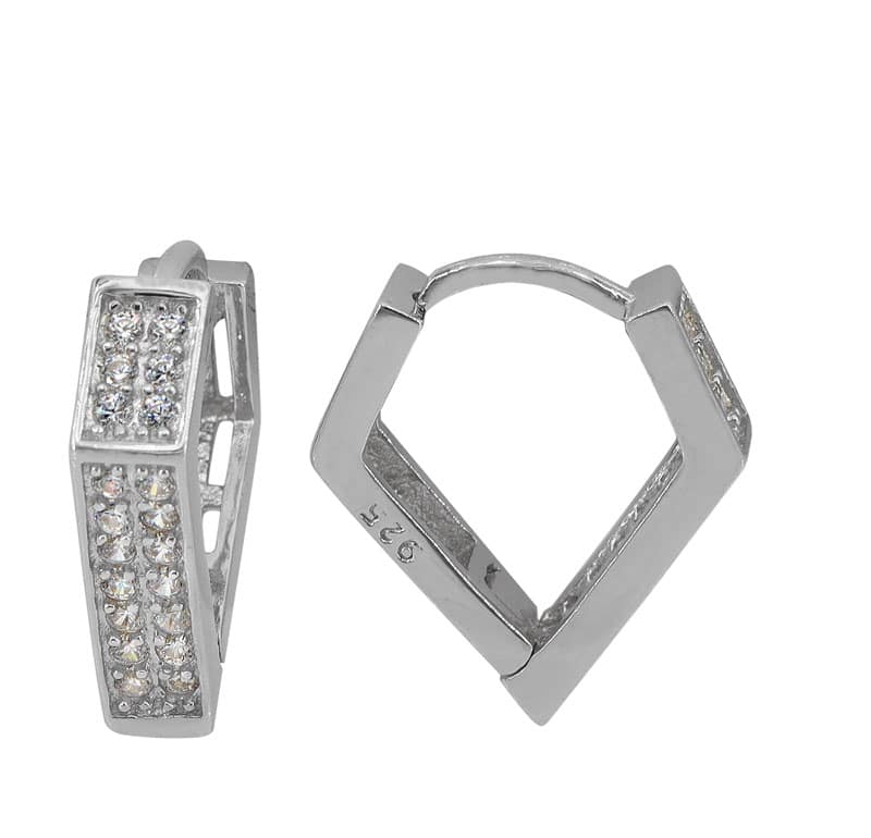 Créoles de créateur en argent sterling 925