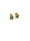 Sterling silver cz stone square studs