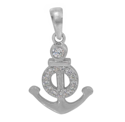 Sterling silver anchor pendant
