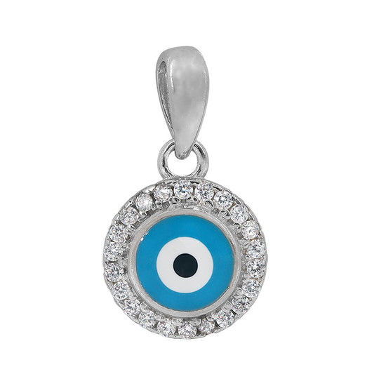 Collier mauvais œil en argent