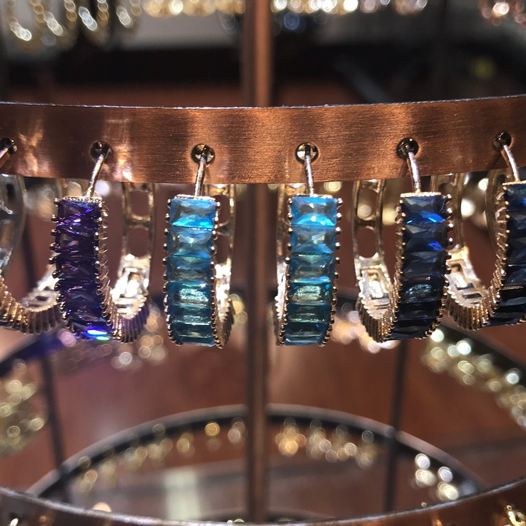 Boucles d'oreilles créoles en diamant pour femme