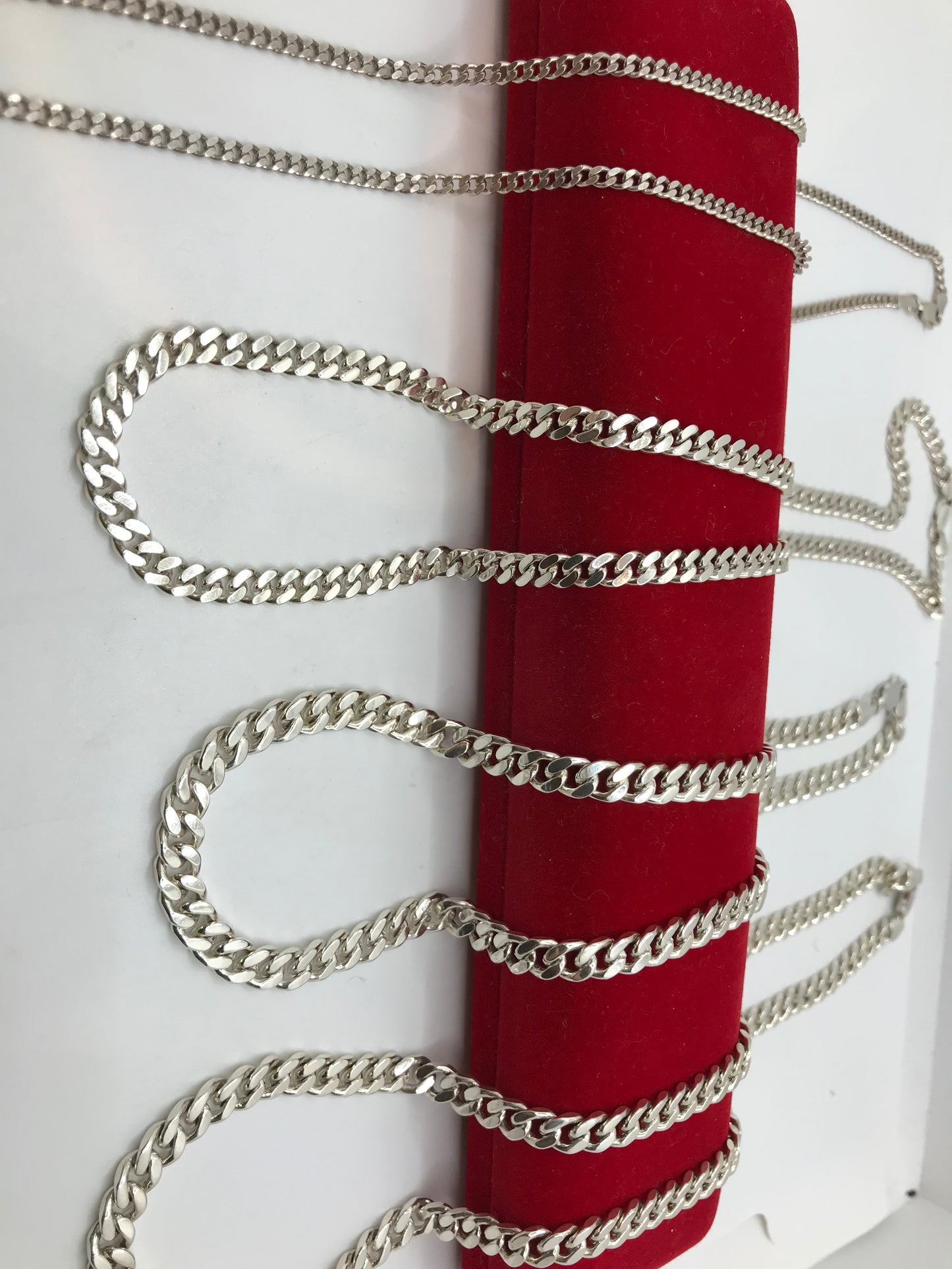 Chaînes à maillons cubains en argent sterling 925