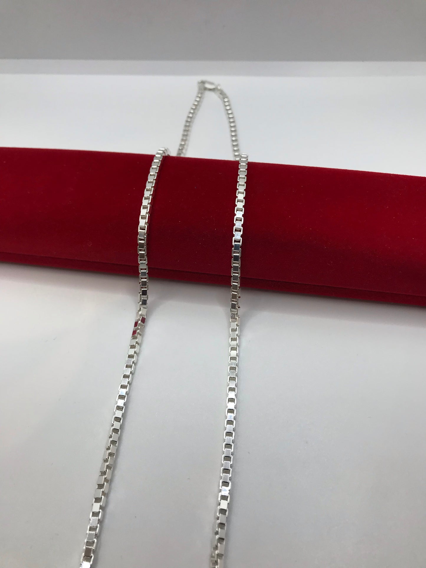 Real silver box chains