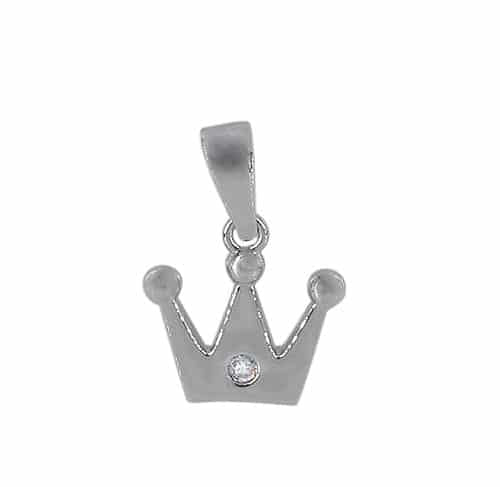Sterling silver crown pendant