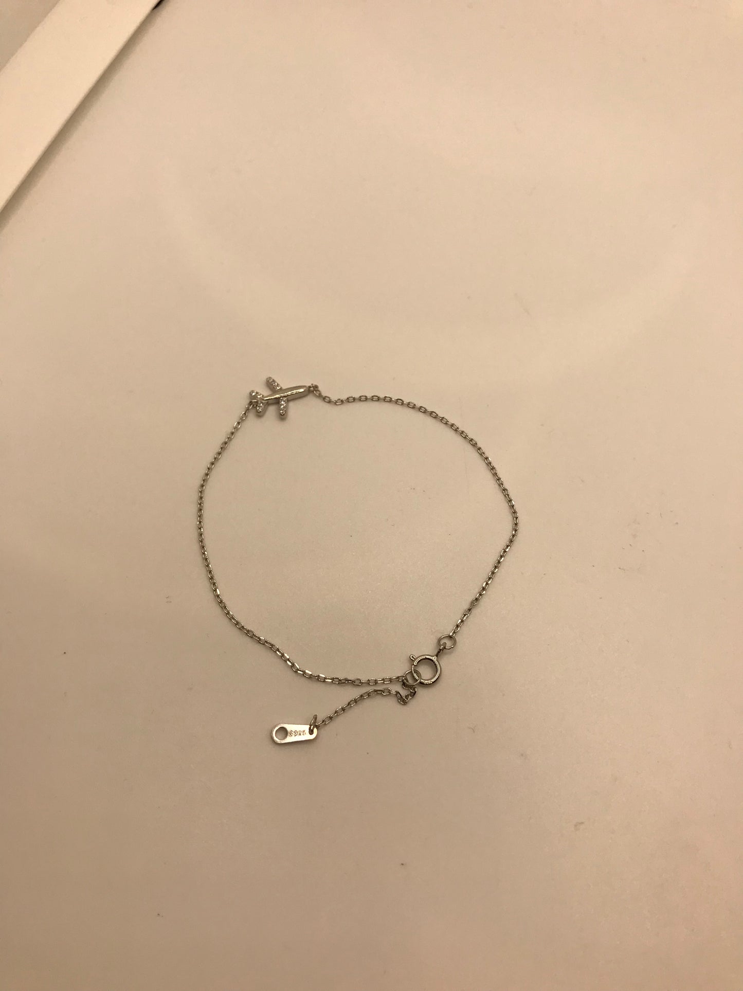 Sterling silver airplane ✈️ bracelet