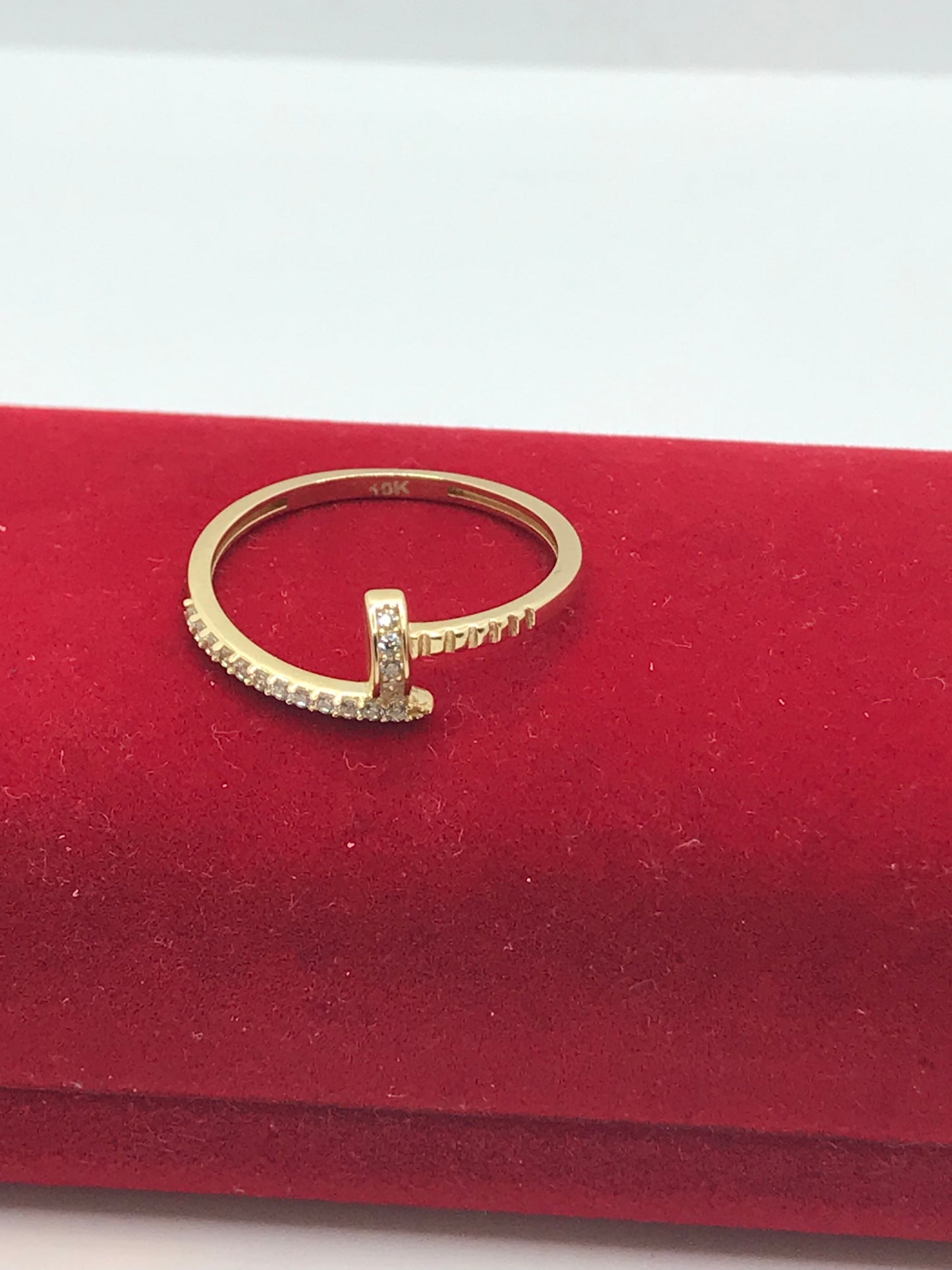 10k gold nail ring