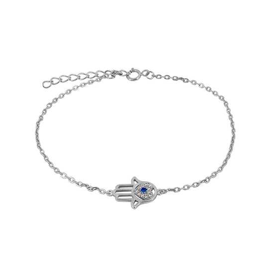 Sterling silver Hamsa bracelet