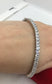 Sterling silver emerald cut tennis bracelet