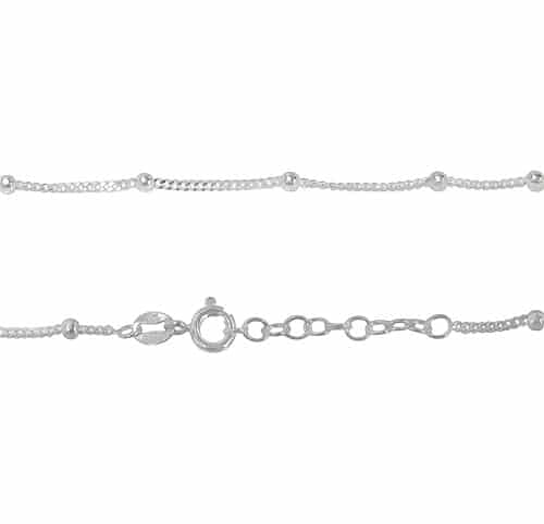 Bracelet de cheville en argent sterling avec motif boule