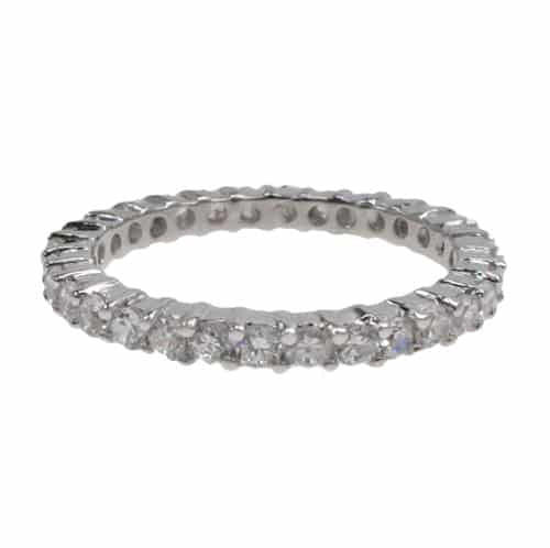 Real silver full eternity ring