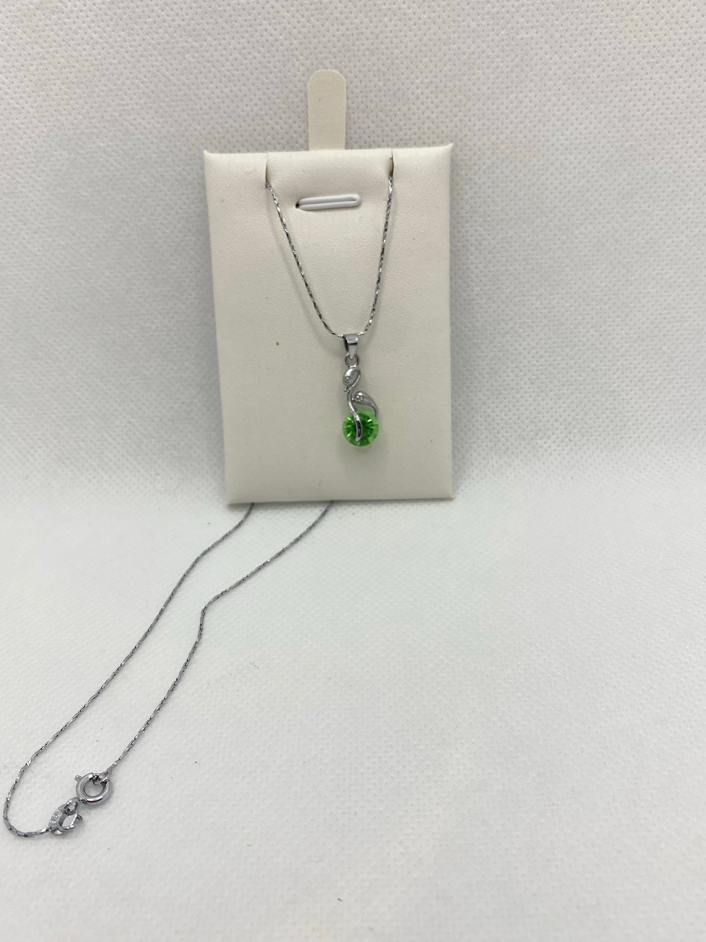 Collier en argent véritable bleu, rouge et vert