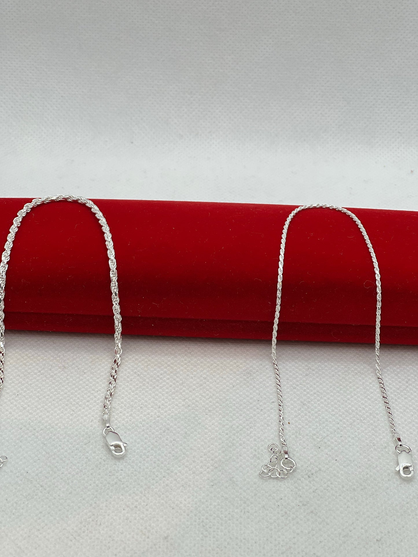 Bracelets de cheville en corde en argent sterling 925