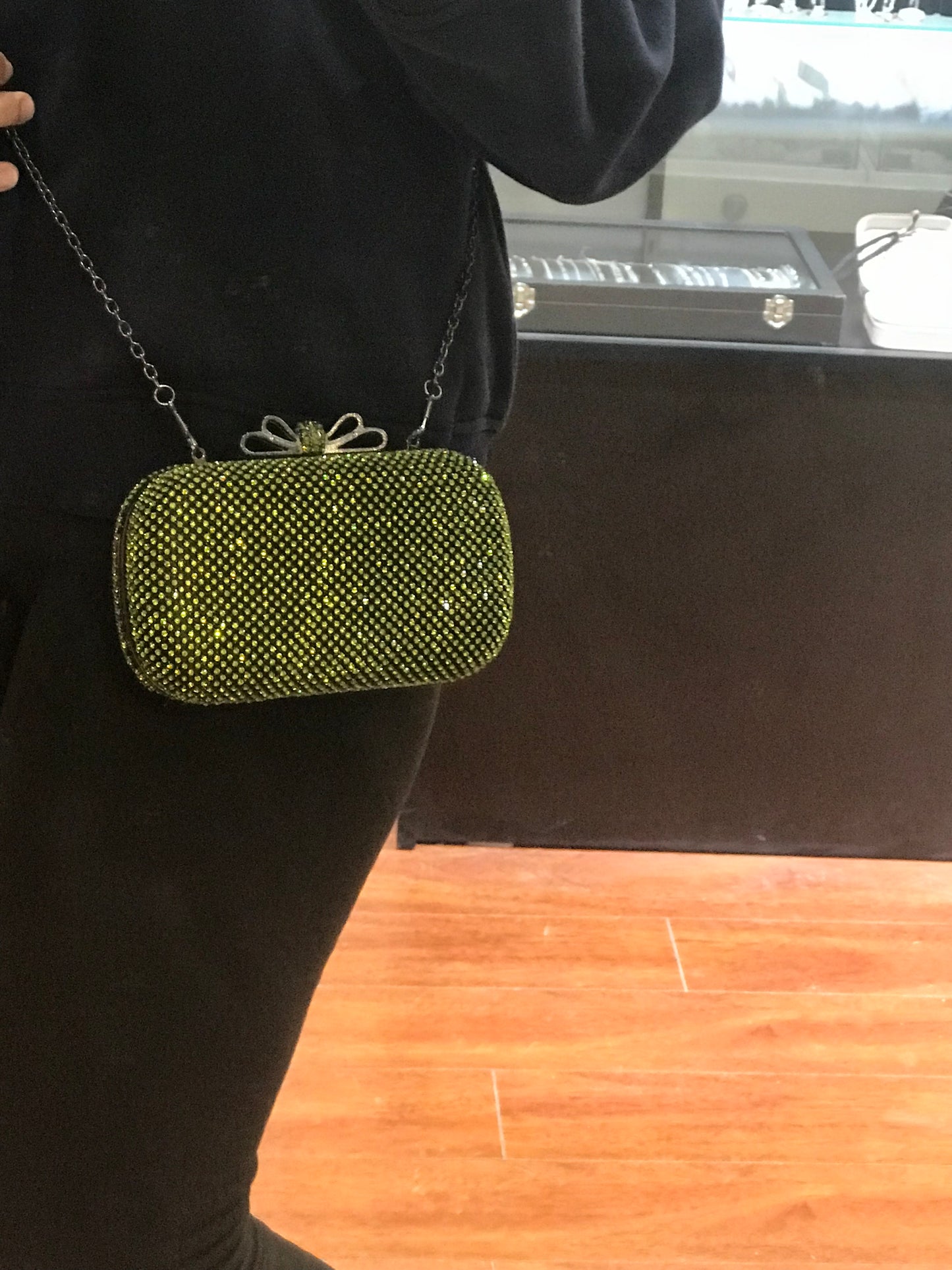 Fashion green clutch